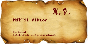 Módi Viktor névjegykártya